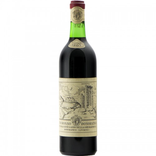 Vino Rosso Donoratico 1967 FATTORIA CONTE GADDO GRANDI BOTTIGLIE