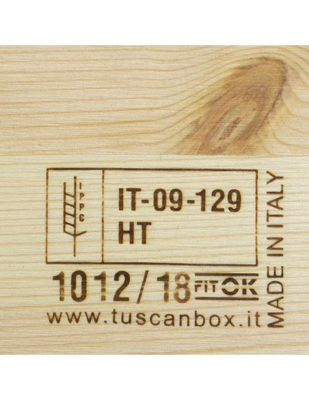 Custom Engraved Wood Wine Box with Metal Foil - Single Bottle