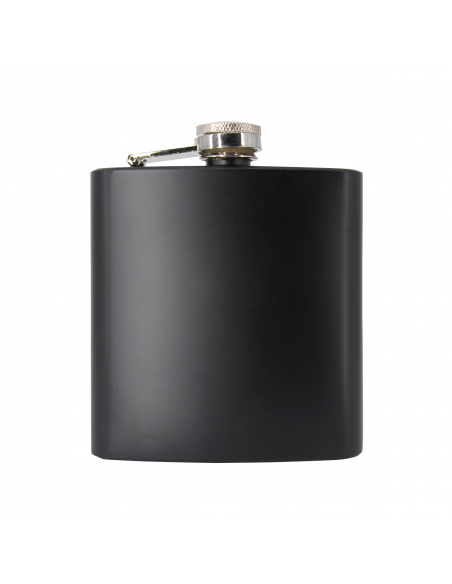 Custom Engraved Liquor Black Flask | oohwine.com