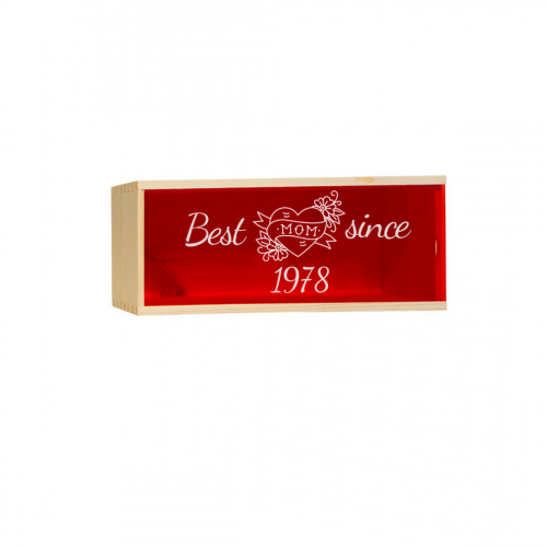 Personalized Wooden Wine Boxes with Plexiglass Surface