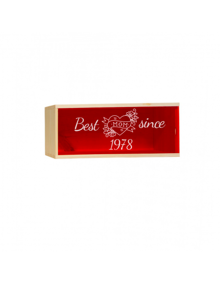Personalized Wooden Wine Boxes with Plexiglass Surface