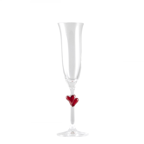 AMOUR COUPLE FLUTE WITH HEART