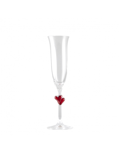 AMOUR COUPLE FLUTE WITH HEART