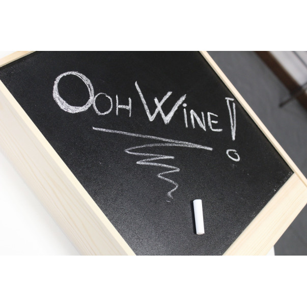 WOODEN WINE BOX FOR 3 BOTTLES WITH WHITEBOARD COVER
