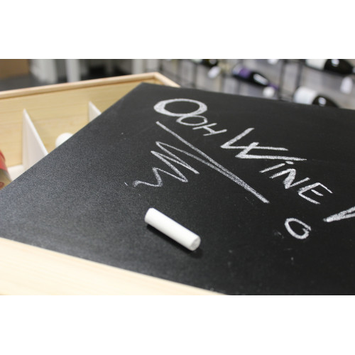 WOODEN WINE BOX FOR 3 BOTTLES WITH WHITEBOARD COVER