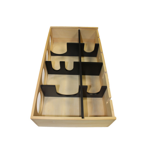 WOODEN WINE BOX FOR BOTTLES AND GOBLETS