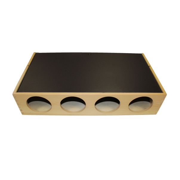 WOODEN WINE BOX FOR BOTTLES AND GOBLETS