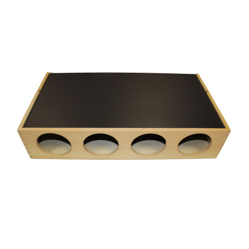 WOODEN WINE BOX FOR BOTTLES AND GOBLETS