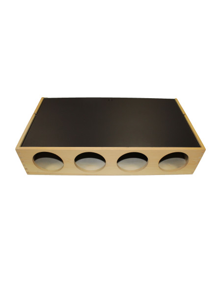 WOODEN WINE BOX FOR BOTTLES AND GOBLETS