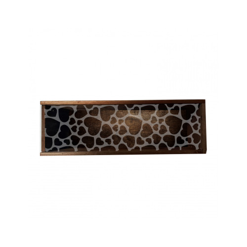 RENOIR HEART - PERSONALIZED WOODEN BOX WITH PLEXIGLASS LID - 1 bottle