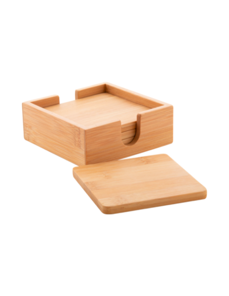 4 CUSTOM BAMBOO COASTERS