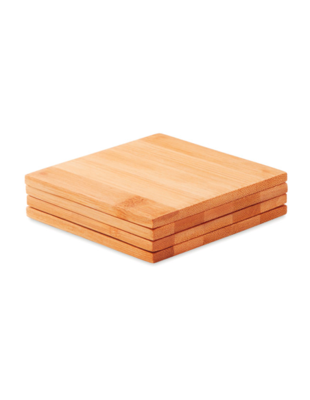 4 CUSTOM BAMBOO COASTERS