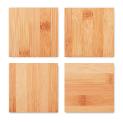 4 CUSTOM BAMBOO COASTERS