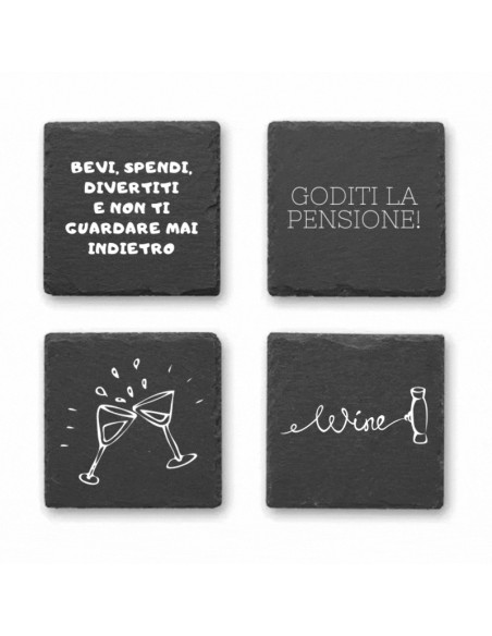 4 CUSTOM SLATE COASTERS
