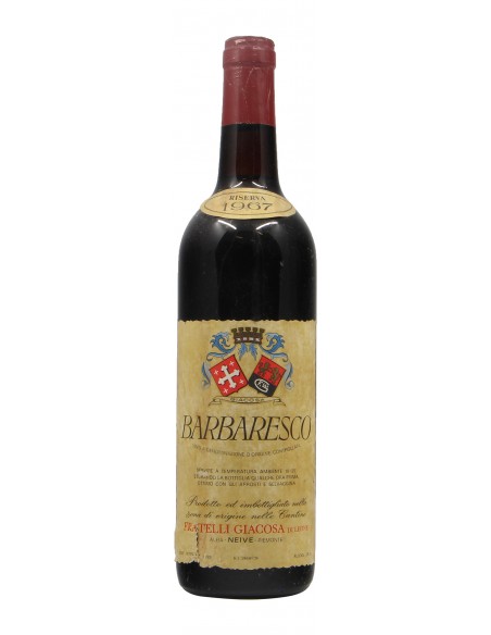 Barbaresco 1967 FRATELLI GIACOSA GRANDI BOTTIGLIE