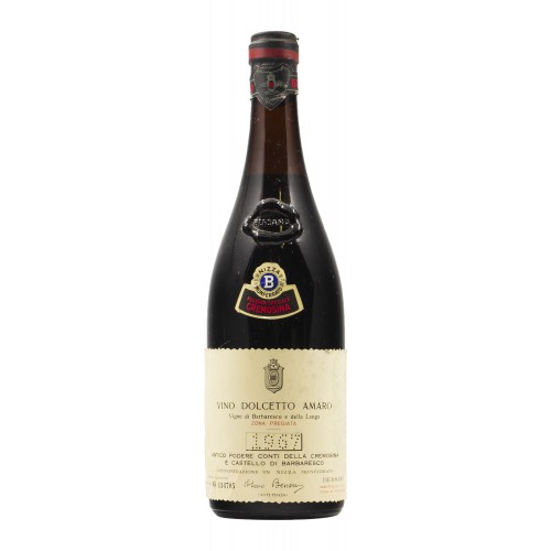 Dolcetto Amaro 1967 BERSANO GRANDI BOTTIGLIE