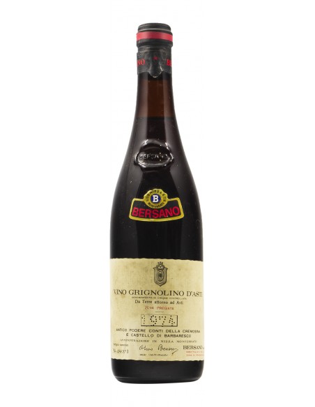 GRIGNOLINO D'ASTI 1974 BERSANO GRANDI BOTTIGLIE
