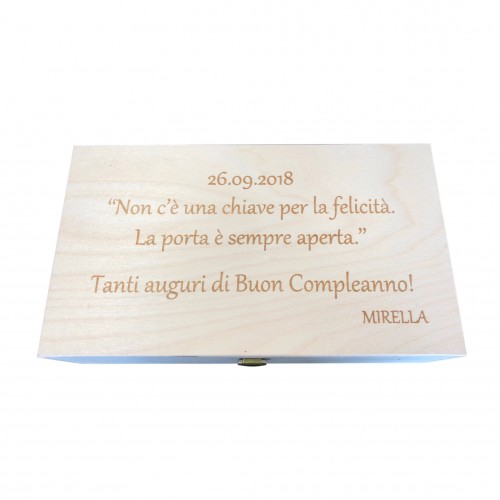PERSONALIZED WOODEN WINE BOX - 2 BOTTLES - ILVA2